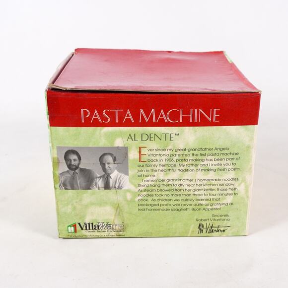 Villaware Al Dente Pasta Maker Spaghetti Machine 7 Levels Thickness Metal Chrome - Picture 14 of 16